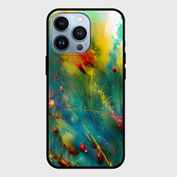 Чехол для iPhone 13 Pro Абстрактные мазки краски, цвет: 3D-черный