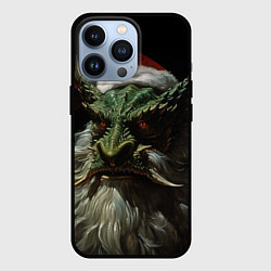 Чехол для iPhone 13 Pro Дракон в костюме Санты, цвет: 3D-черный