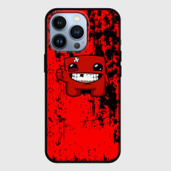 Чехол для iPhone 13 Pro Super Meat Boy краски, цвет: 3D-черный