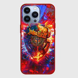 Чехол для iPhone 13 Pro Invincible shield - Jadas Priest, цвет: 3D-красный