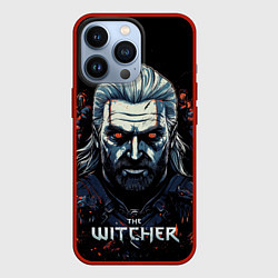 Чехол для iPhone 13 Pro Ведьмак арт, цвет: 3D-красный