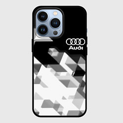 Чехол для iPhone 13 Pro AUDI geometry sport, цвет: 3D-черный