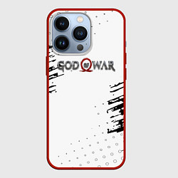 Чехол для iPhone 13 Pro God of war краски стрипс, цвет: 3D-красный