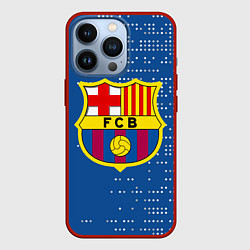 Чехол для iPhone 13 Pro Футбольный клуб Барселона - логотип крупный, цвет: 3D-красный
