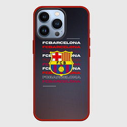 Чехол для iPhone 13 Pro Логотип футбольный клуб Барселона, цвет: 3D-красный
