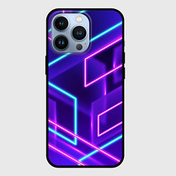 Чехол для iPhone 13 Pro Neon Geometric, цвет: 3D-черный