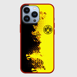 Чехол для iPhone 13 Pro Borussia fc sport краски, цвет: 3D-красный