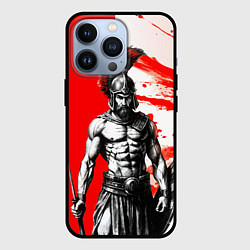 Чехол для iPhone 13 Pro Гладиатор Спартак красно белые, цвет: 3D-черный