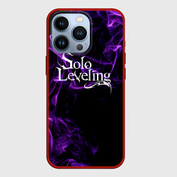 Чехол для iPhone 13 Pro Поднятие уровня в одиночку - фиолетовое пламя, цвет: 3D-красный
