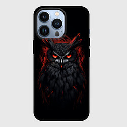 Чехол для iPhone 13 Pro Evil owl, цвет: 3D-черный