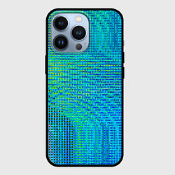 Чехол для iPhone 13 Pro Синусоидные волны из квадратиков, цвет: 3D-черный