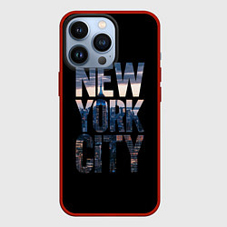 Чехол для iPhone 13 Pro New York City - USA, цвет: 3D-красный