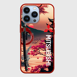 Чехол для iPhone 13 Pro Катана Mitsubishi, цвет: 3D-красный