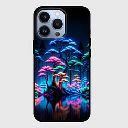 Чехол для iPhone 13 Pro Неоновый лес - нейросеть, цвет: 3D-черный