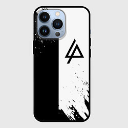 Чехол для iPhone 13 Pro Linkin park краски чёрнобелый, цвет: 3D-черный