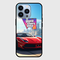 Чехол для iPhone 13 Pro GTA 6 logo auto, цвет: 3D-черный