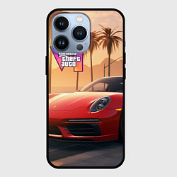 Чехол для iPhone 13 Pro GTA 6 logo auto style, цвет: 3D-черный