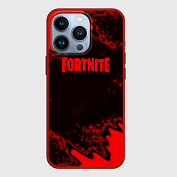 Чехол для iPhone 13 Pro Fortnite game colors red, цвет: 3D-красный