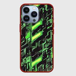 Чехол iPhone 13 Pro Зелёные неоновые линии
