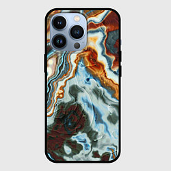 Чехол для iPhone 13 Pro Мраморная текстура, цвет: 3D-черный