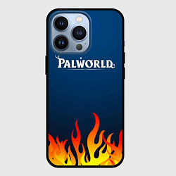 Чехол для iPhone 13 Pro Palworld logo fire, цвет: 3D-черный