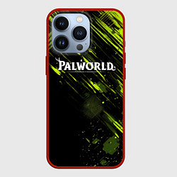 Чехол для iPhone 13 Pro Palworld logo black green, цвет: 3D-красный