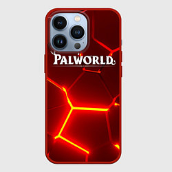 Чехол для iPhone 13 Pro Palworld логотип разлом красных плит, цвет: 3D-красный