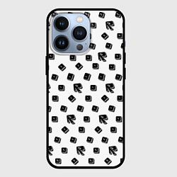 Чехол для iPhone 13 Pro Roblox pattern, цвет: 3D-черный