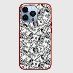 Чехол для iPhone 13 Pro Доллары - денежные знаки, цвет: 3D-красный