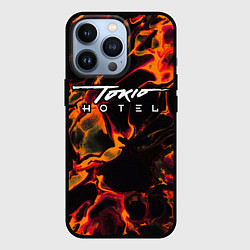 Чехол для iPhone 13 Pro Tokio Hotel red lava, цвет: 3D-черный