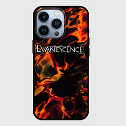 Чехол для iPhone 13 Pro Evanescence red lava, цвет: 3D-черный