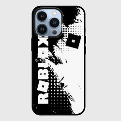 Чехол для iPhone 13 Pro Роблокс - черно-белая абстракция, цвет: 3D-черный