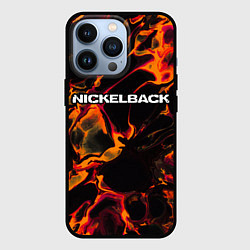 Чехол для iPhone 13 Pro Nickelback red lava, цвет: 3D-черный