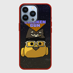 Чехол для iPhone 13 Pro Chicken gun space, цвет: 3D-красный