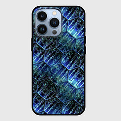 Чехол для iPhone 13 Pro Искры за стеклянной мозаикой, цвет: 3D-черный