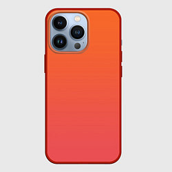Чехол для iPhone 13 Pro Градиент оранжево-розовый, цвет: 3D-красный