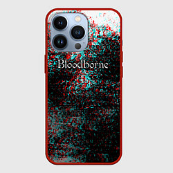 Чехол для iPhone 13 Pro Bloodborn souls глитч краски, цвет: 3D-красный