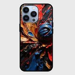 Чехол для iPhone 13 Pro Красные красочные брызги, цвет: 3D-черный