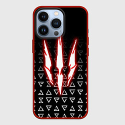 Чехол для iPhone 13 Pro The witcher - red logo, цвет: 3D-красный