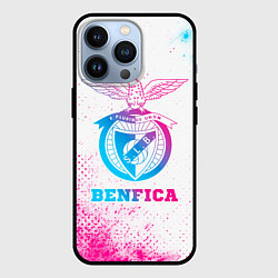 Чехол для iPhone 13 Pro Benfica neon gradient style, цвет: 3D-черный
