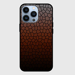 Чехол для iPhone 13 Pro Коричневый градиент мозаика, цвет: 3D-черный