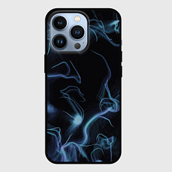 Чехол для iPhone 13 Pro Синие неоновые молнии, цвет: 3D-черный