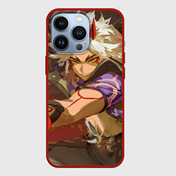 Чехол для iPhone 13 Pro Genshin Impact Аратаки Итто, цвет: 3D-красный