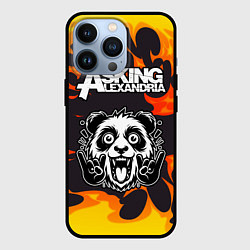 Чехол для iPhone 13 Pro Asking Alexandria рок панда и огонь, цвет: 3D-черный