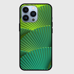 Чехол для iPhone 13 Pro Объемные веерные столбики, цвет: 3D-черный