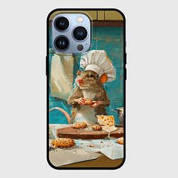 Чехол для iPhone 13 Pro Крыса шеф повар на кухне, цвет: 3D-черный
