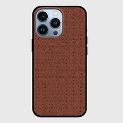 Чехол для iPhone 13 Pro Благородный коричневый паттерн полосочки, цвет: 3D-черный