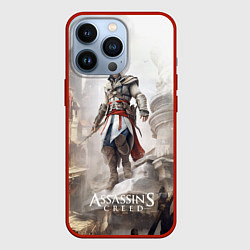 Чехол для iPhone 13 Pro Assassins creed town, цвет: 3D-красный