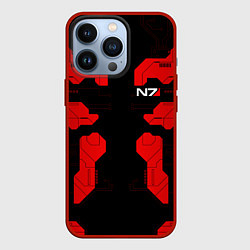 Чехол для iPhone 13 Pro Mass Effect - Red armor, цвет: 3D-красный