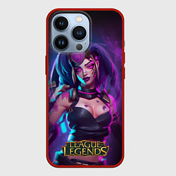Чехол для iPhone 13 Pro League Of Legends Akali Kda, цвет: 3D-красный